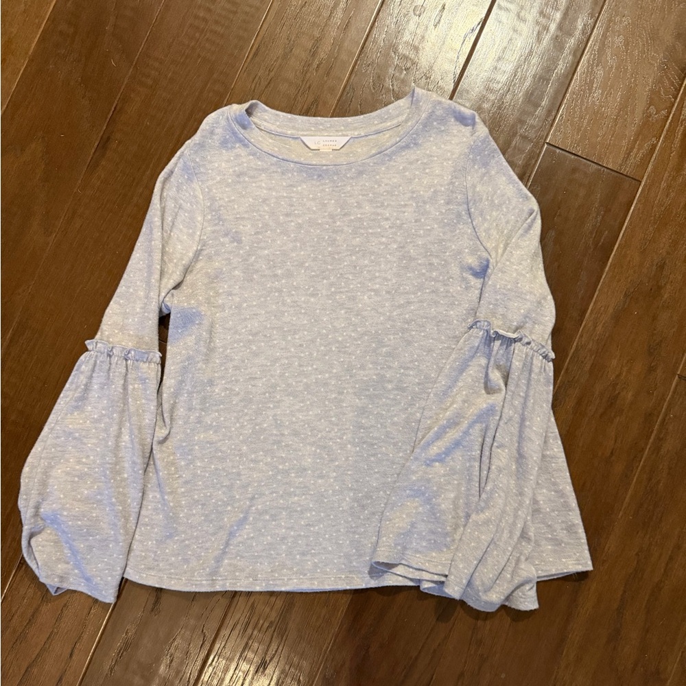 LC Lauren Conrad Women’s Heather Gray Long Sleeve Top